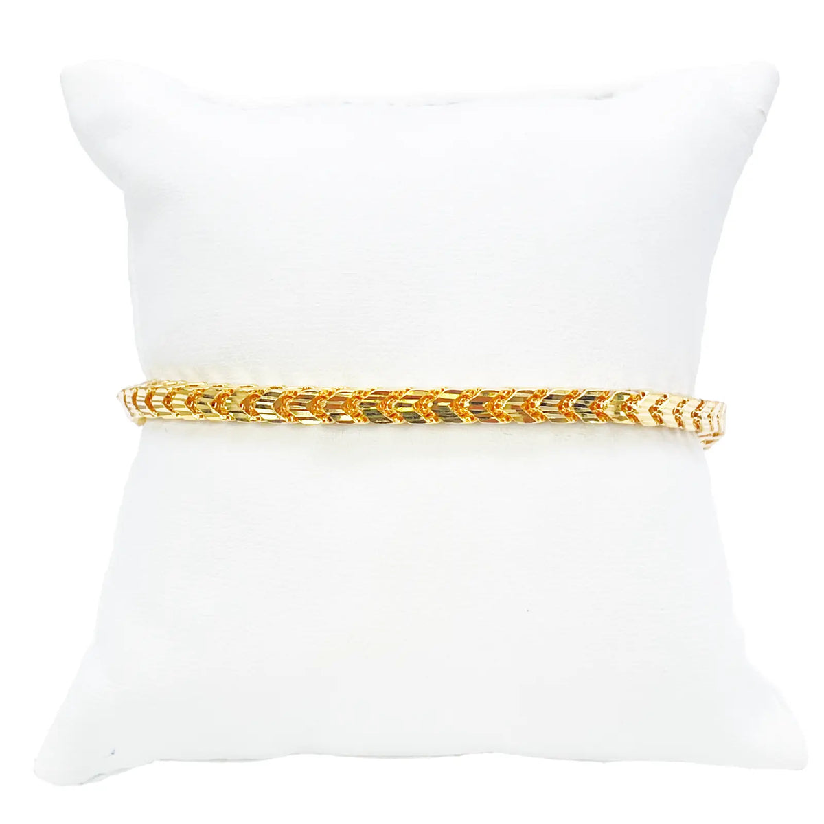 22ct Gold Bracelet Franco Diamond Cut High Polished Lightweight 8.5 Inches 