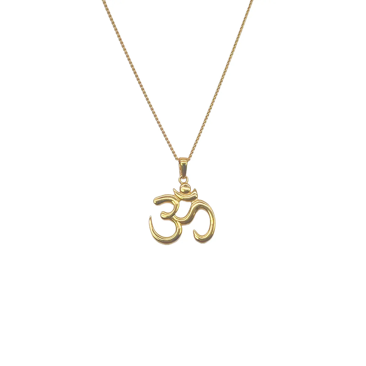 22ct Gold Classic Om Pendant High Polished 20x14mm 