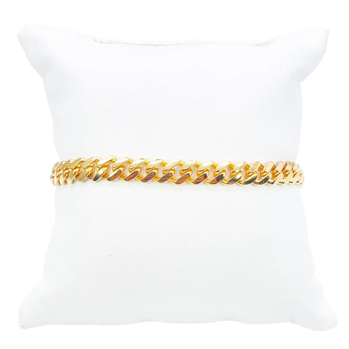 22ct Gold Cuban Bracelet Curb Link Lightweight 8.5 Inches 6.8mm Wide  Diamond Bracelets