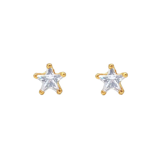 22ct Gold Cubic Zirconia Star Children's Stud Earrings 5.3mm 