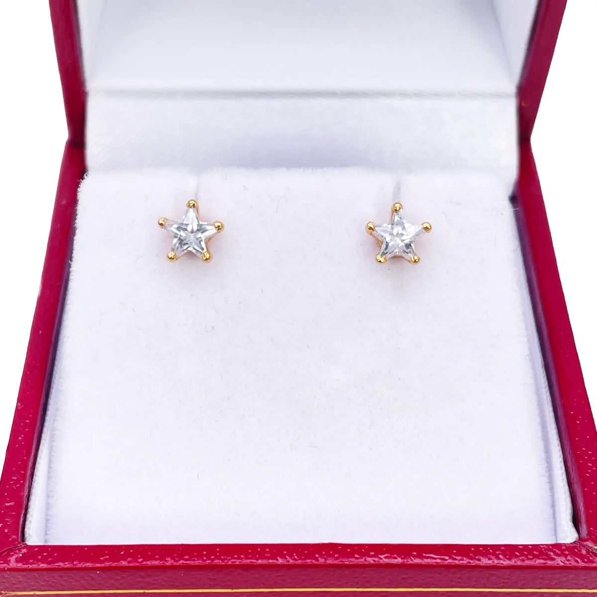 22ct Gold Cubic Zirconia Star Children's Stud Earrings 5.3mm 