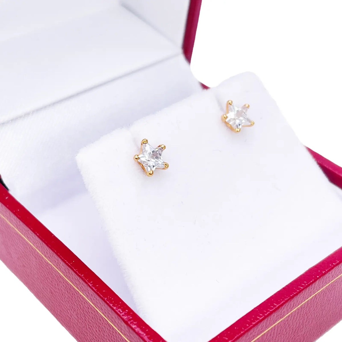 22ct Gold Cubic Zirconia Star Children's Stud Earrings 5.3mm 