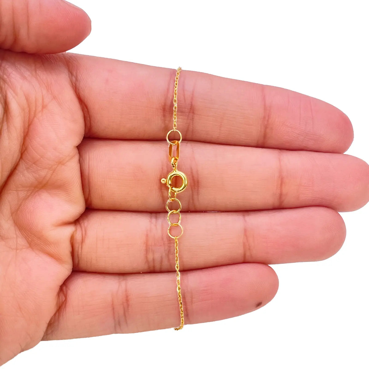 22ct Gold Diamond Cut Textured Beads Cable Chain Bracelet 7 Inches¬†