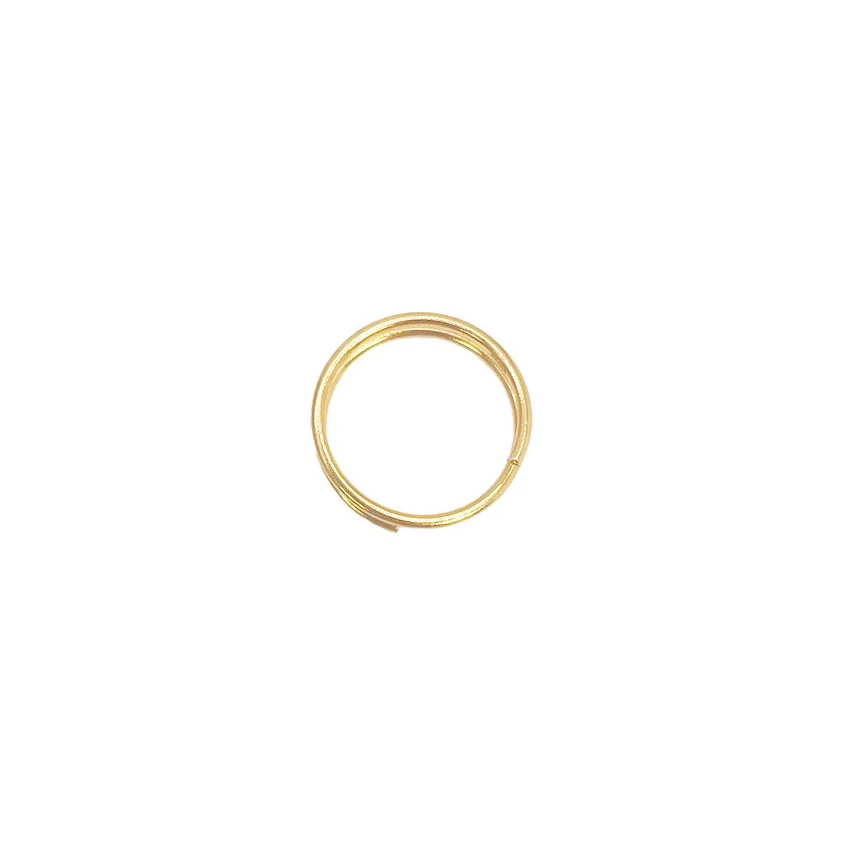 22ct Gold Double Hoop Spiral Threader High Polished Earring 