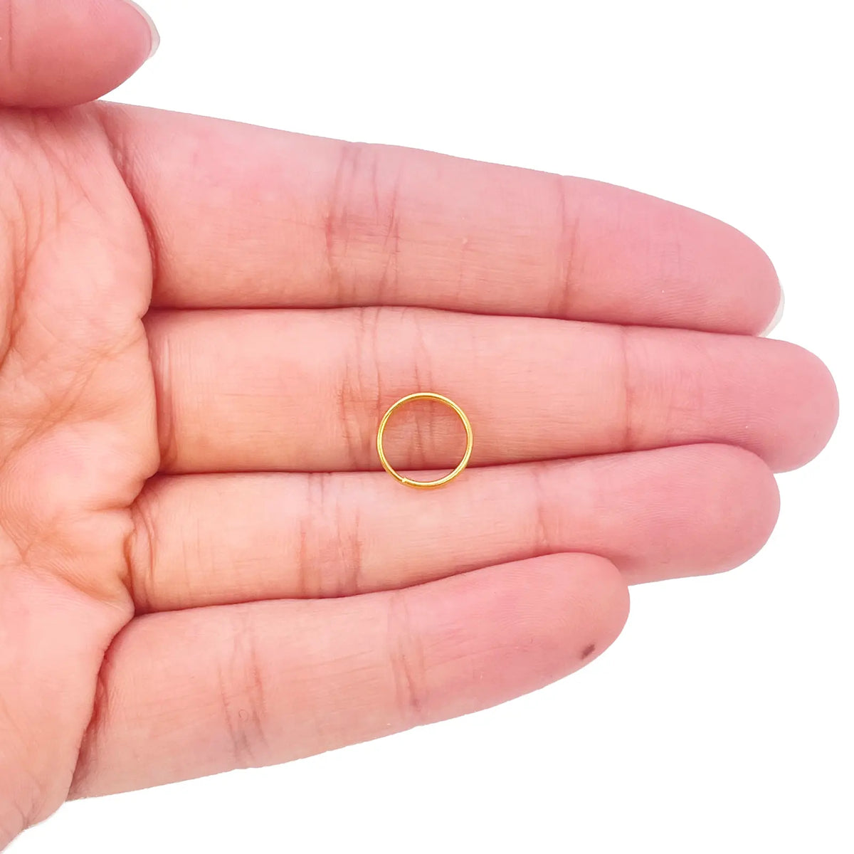 22ct Gold Double Hoop Spiral Threader High Polished Earring 