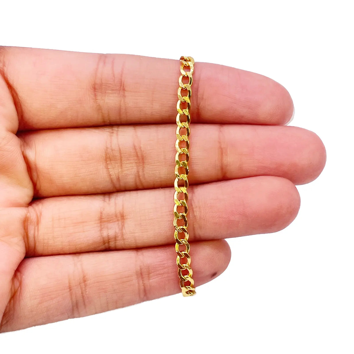 22ct Gold Kids Bracelet Curb link 5.7 Inches 3.4mm Width 
