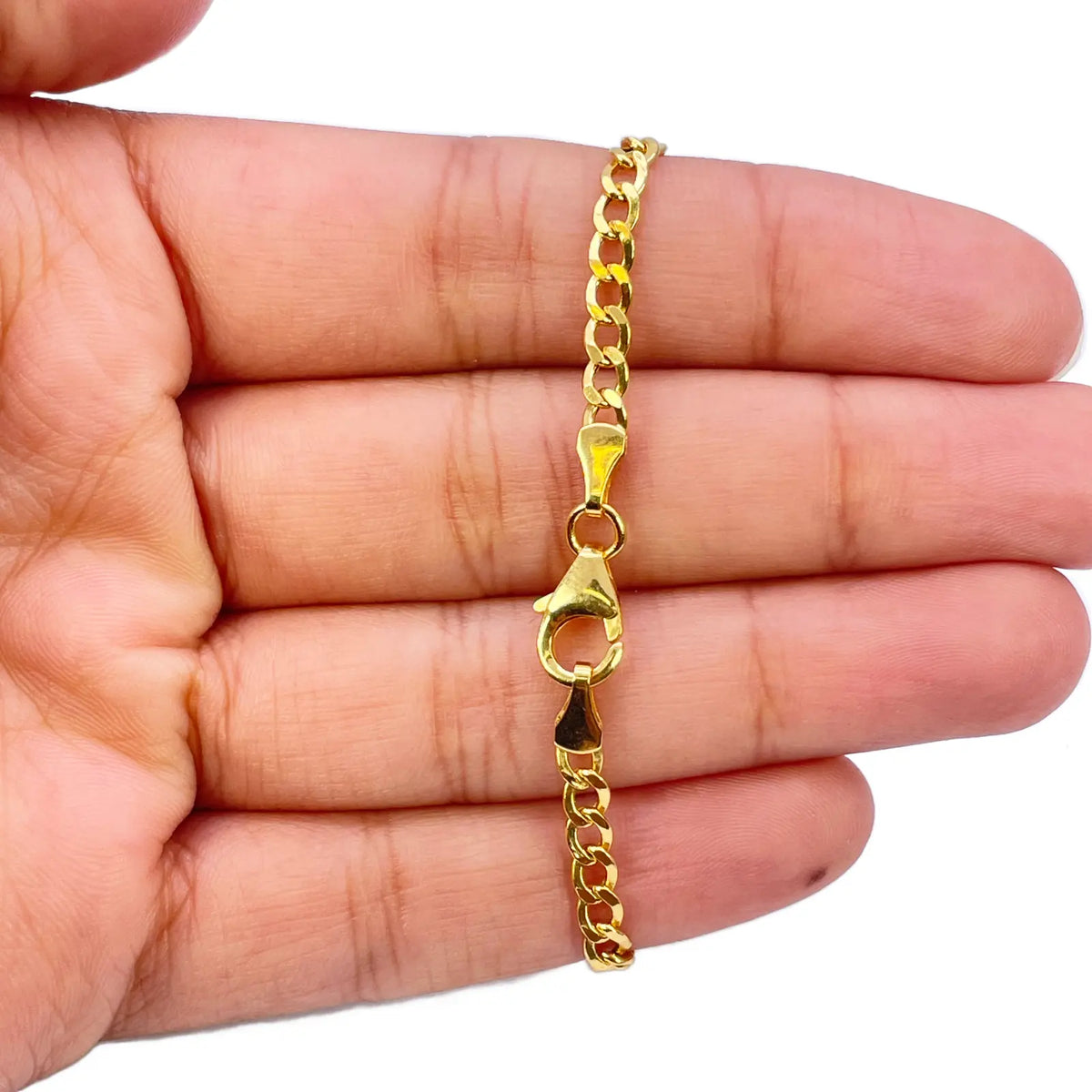 22ct Gold Kids Bracelet Curb link 5.7 Inches 3.4mm Width 