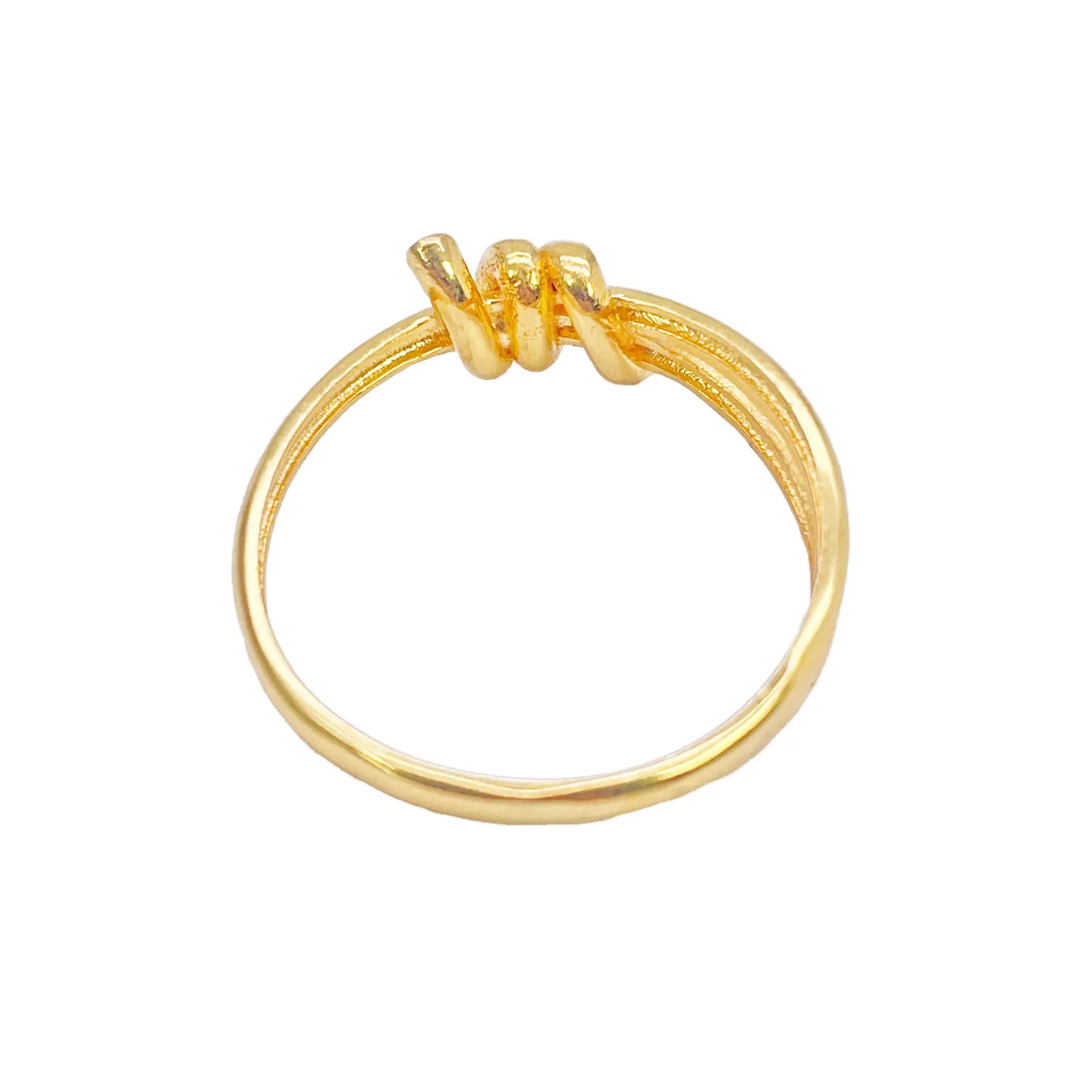 22ct Gold Knot Split Shank Ring High Polish Plain Crossover Design  Gold Ring