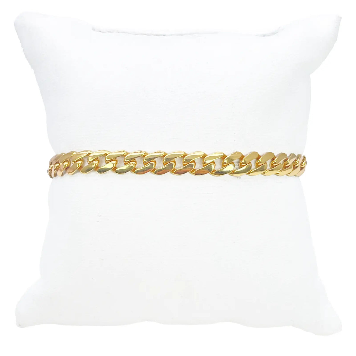 22ct Gold Lightweight Cuban Curb Link Bracelet - 7.5 Inch, 6mm Wide  Gold Bracelet