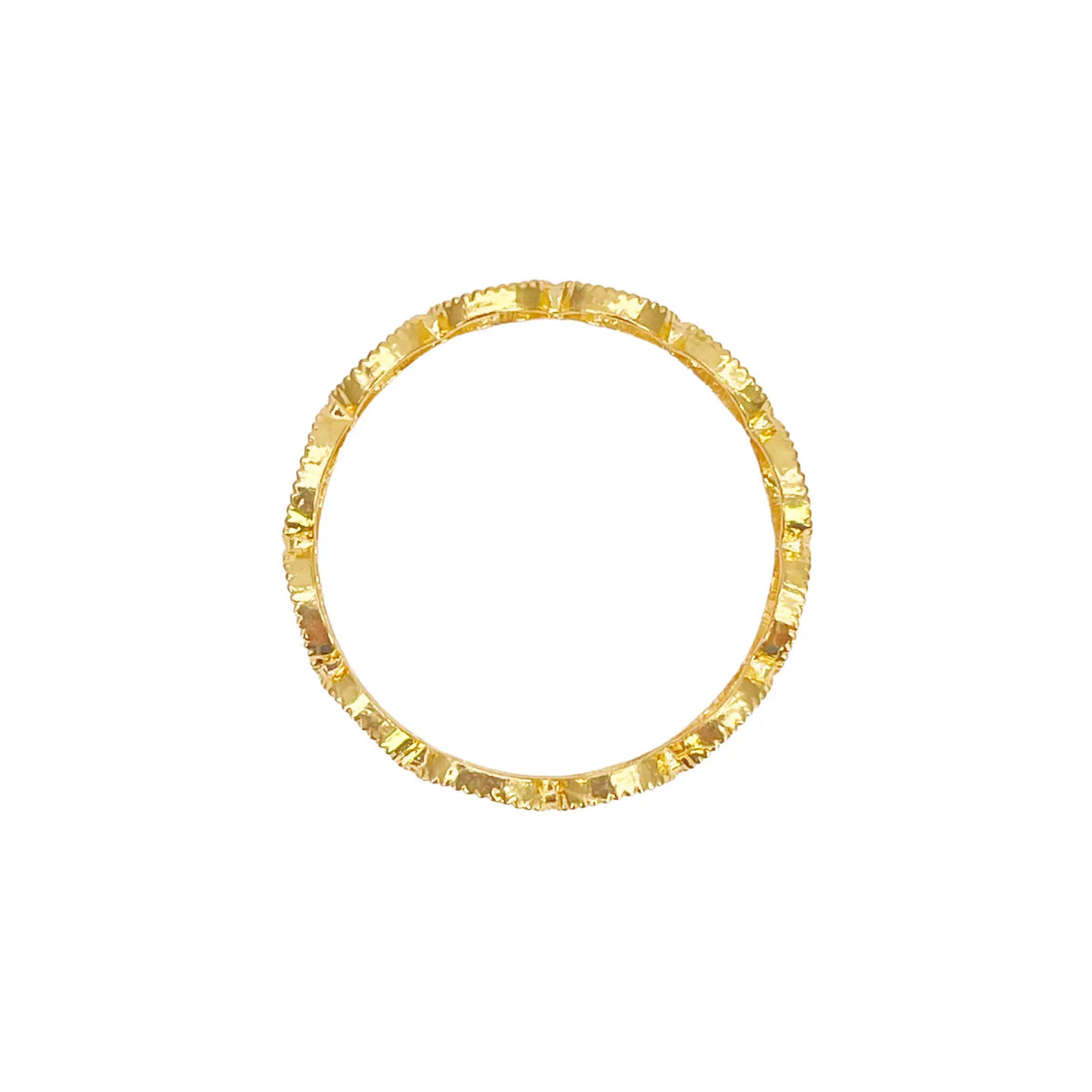 22ct Gold Milgrain Leaf Floral Band Ring ? 4.6mm Wide  Gold Ring