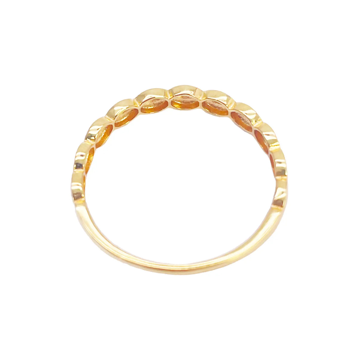 22ct Gold Pebble Dot Ring High Polished 2.7 mm Width Size M 