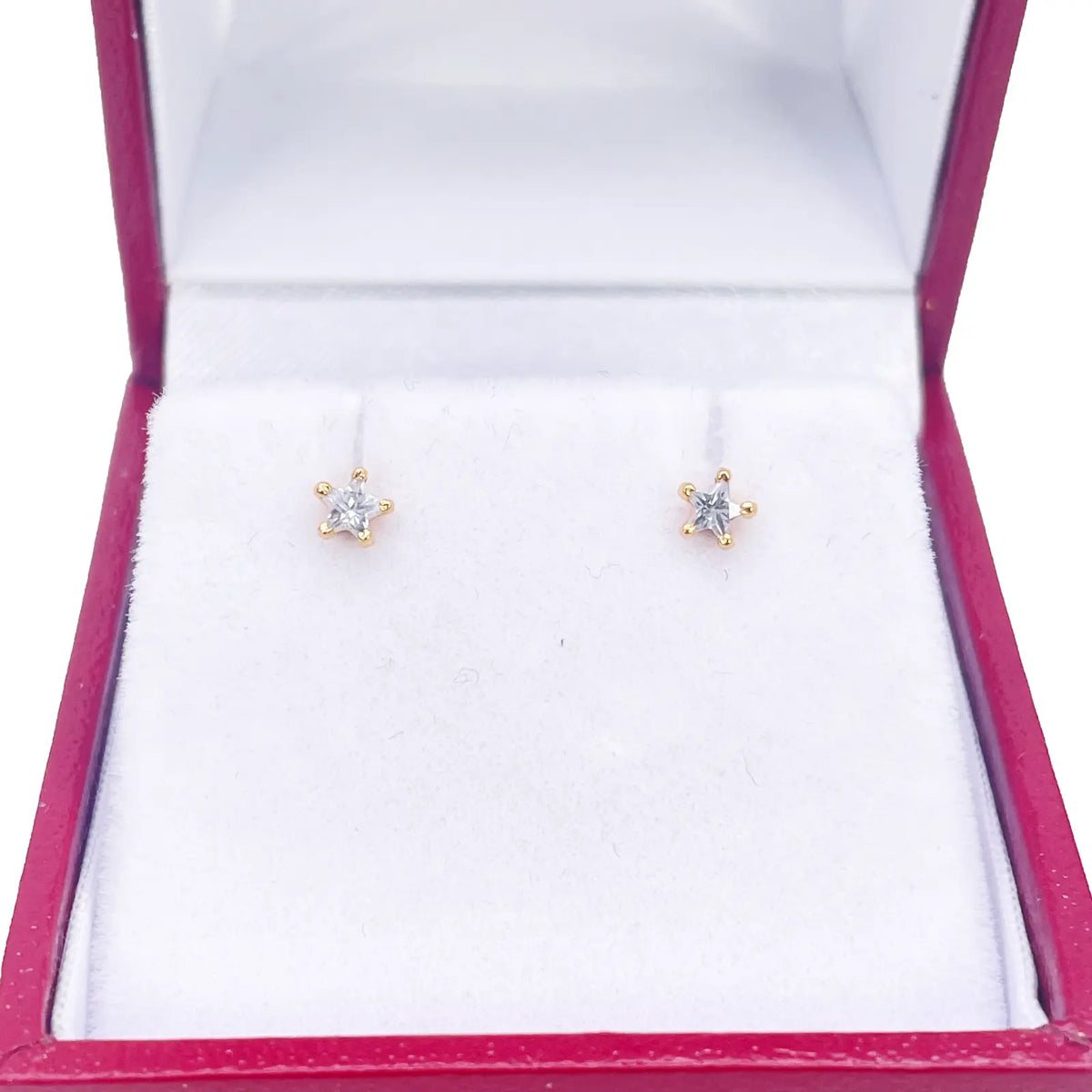 22ct Gold Star Childrens Tiny Stud Earrings 3.8mm 
