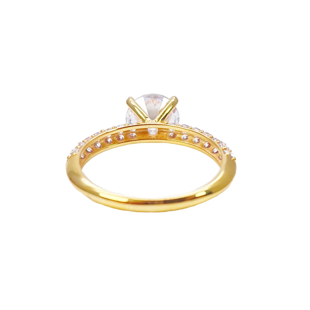 22ct Yellow Gold 4-Claw Half Eternity Engagement Ring & Matching Band 