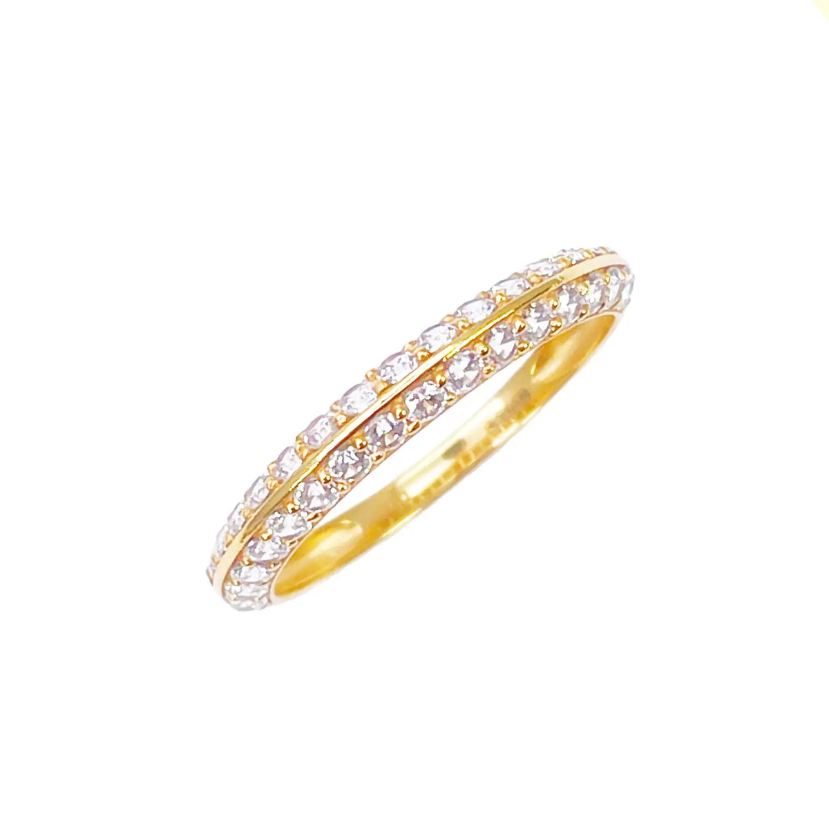 22ct Yellow Gold 4-Claw Half Eternity Engagement Ring & Matching Band 