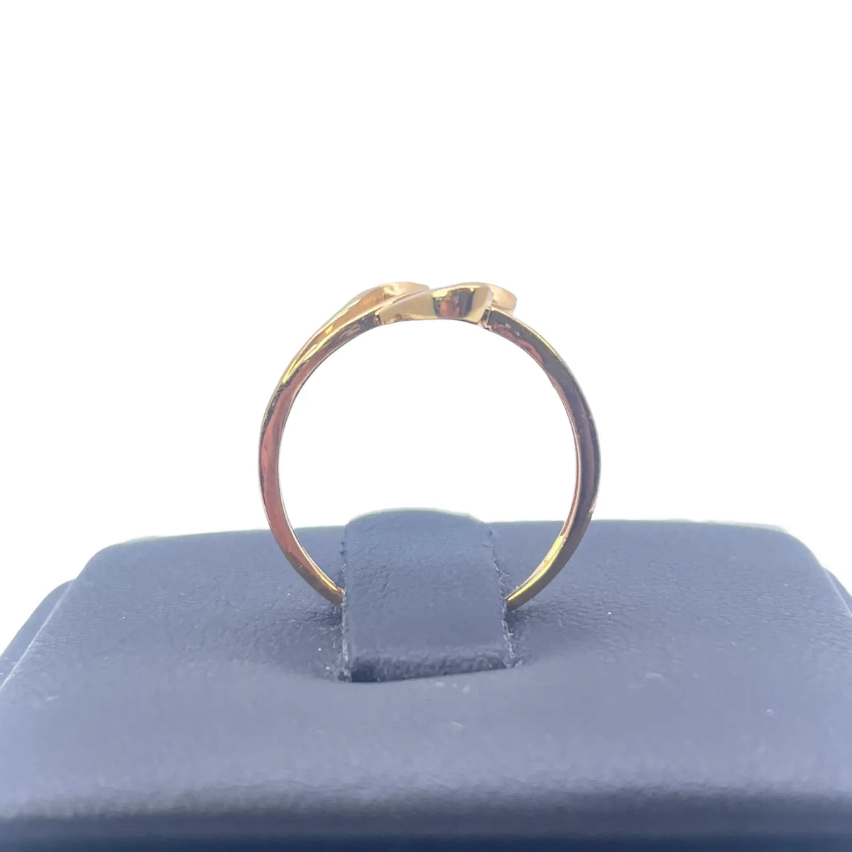 22ct Yellow Gold Beautiful Polished & Matt Floral Minimalist Ring 