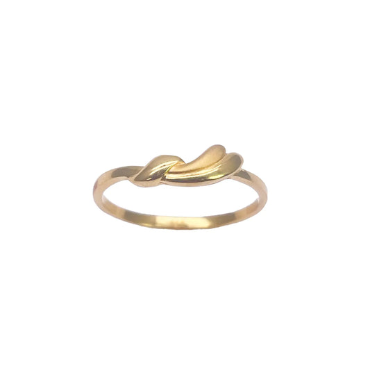 22ct Yellow Gold Beautiful Polished & Matt Minimalist Designed Ring 