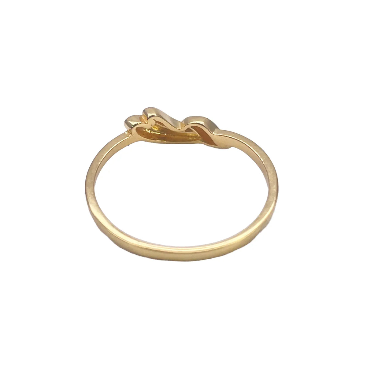 22ct Yellow Gold Beautiful Polished & Matt Minimalist Designed Ring 