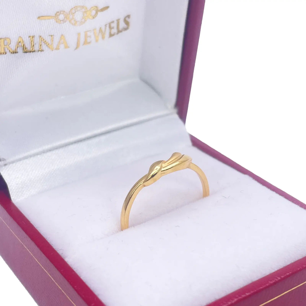 22ct Yellow Gold Beautiful Polished & Matt Minimalist Designed Ring 