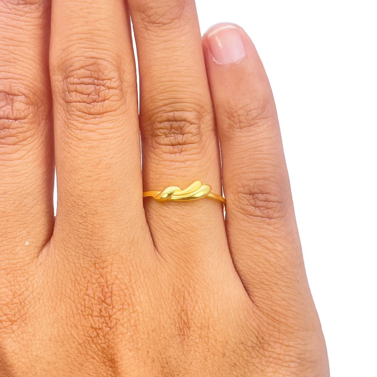 22ct Yellow Gold Beautiful Polished & Matt Minimalist Designed Ring 