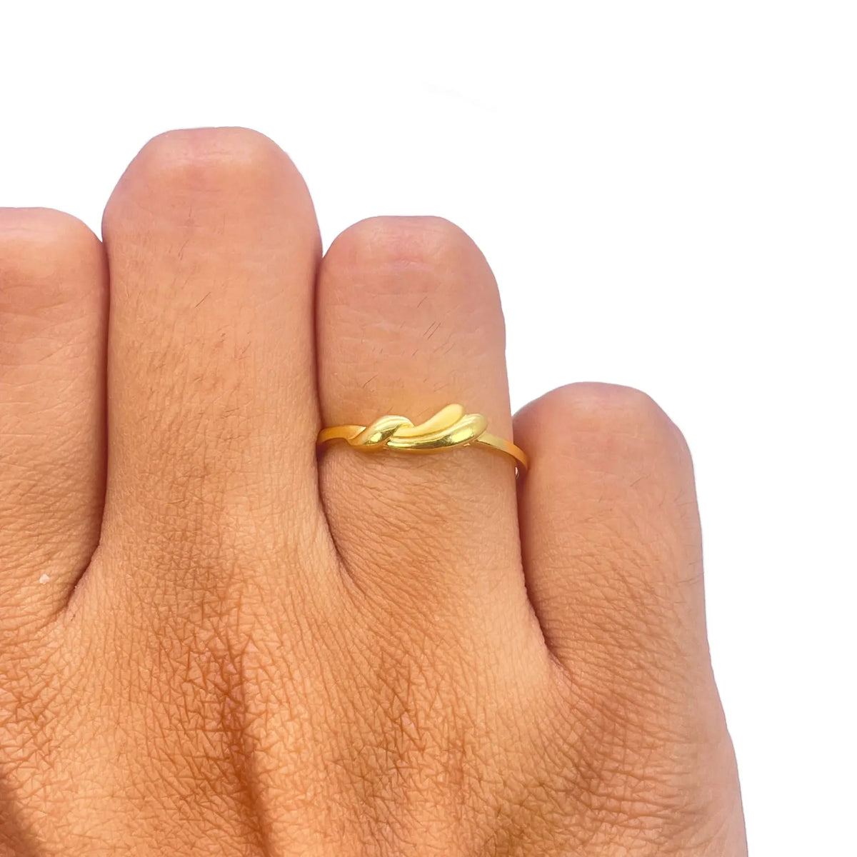 22ct Yellow Gold Beautiful Polished & Matt Minimalist Designed Ring 