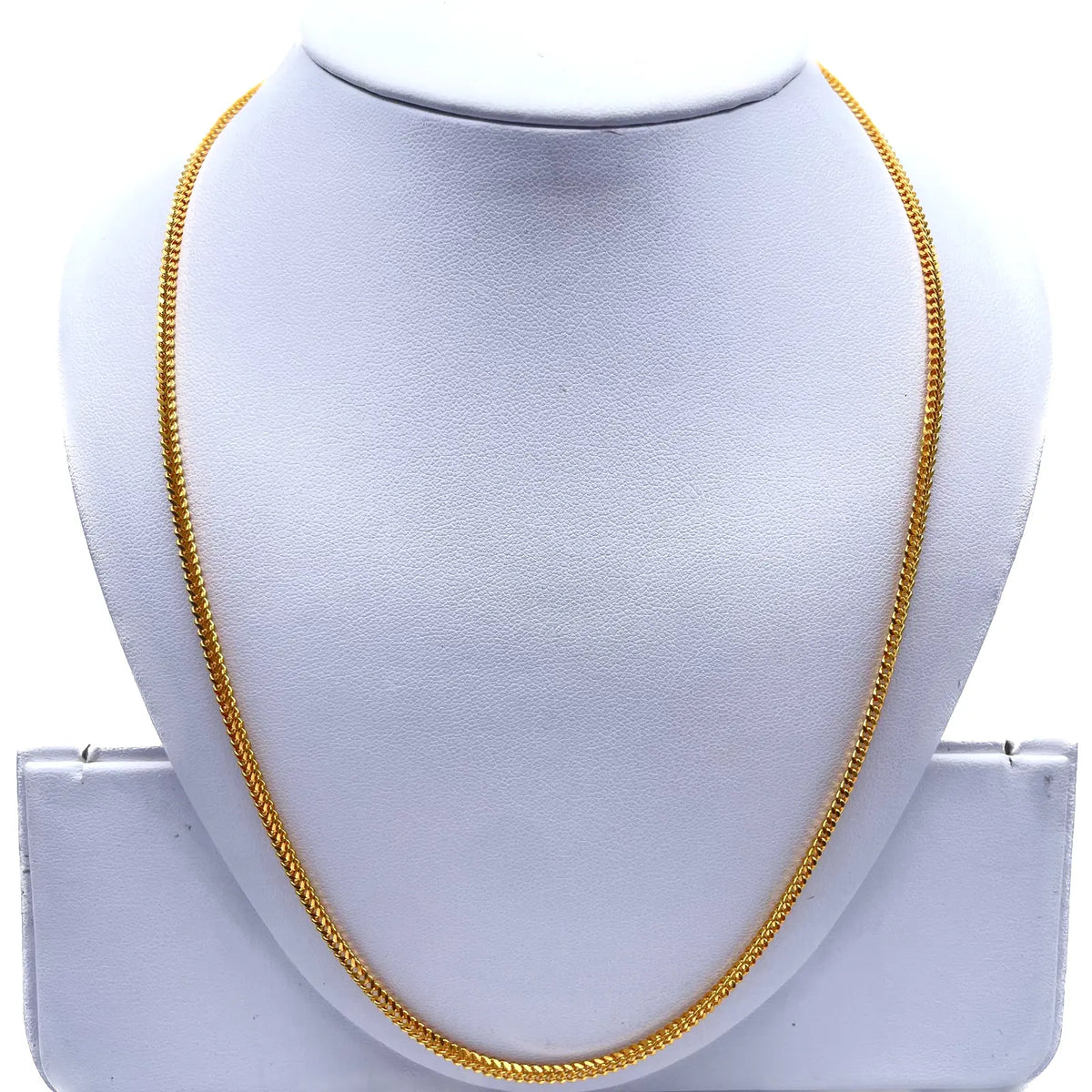 22ct Yellow Gold Braided FoxTail Chain Necklace 22 