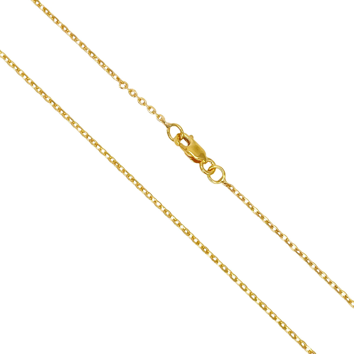 22ct Yellow Gold Cable Link Chain 17 inches 0.9mm Width 