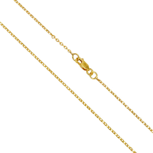 22ct Yellow Gold Cable Link Chain 17 inches 0.9mm Width 