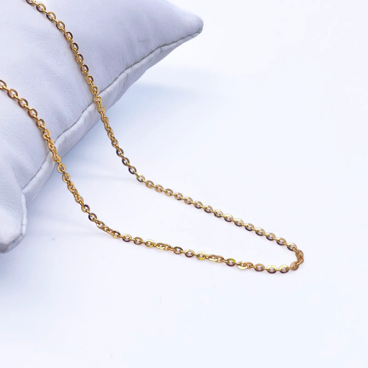 22ct Yellow Gold Cable Link Thin Chain 18''Inches 1.8mm Width 