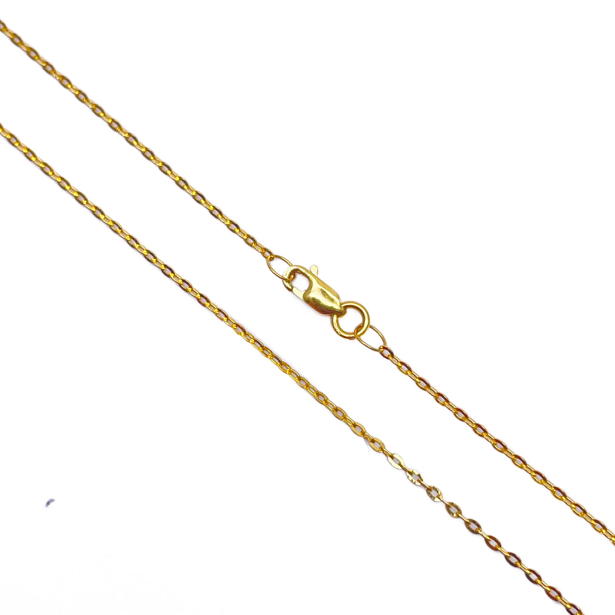 22ct Yellow Gold Cable Link Thin Chain 18''inches 