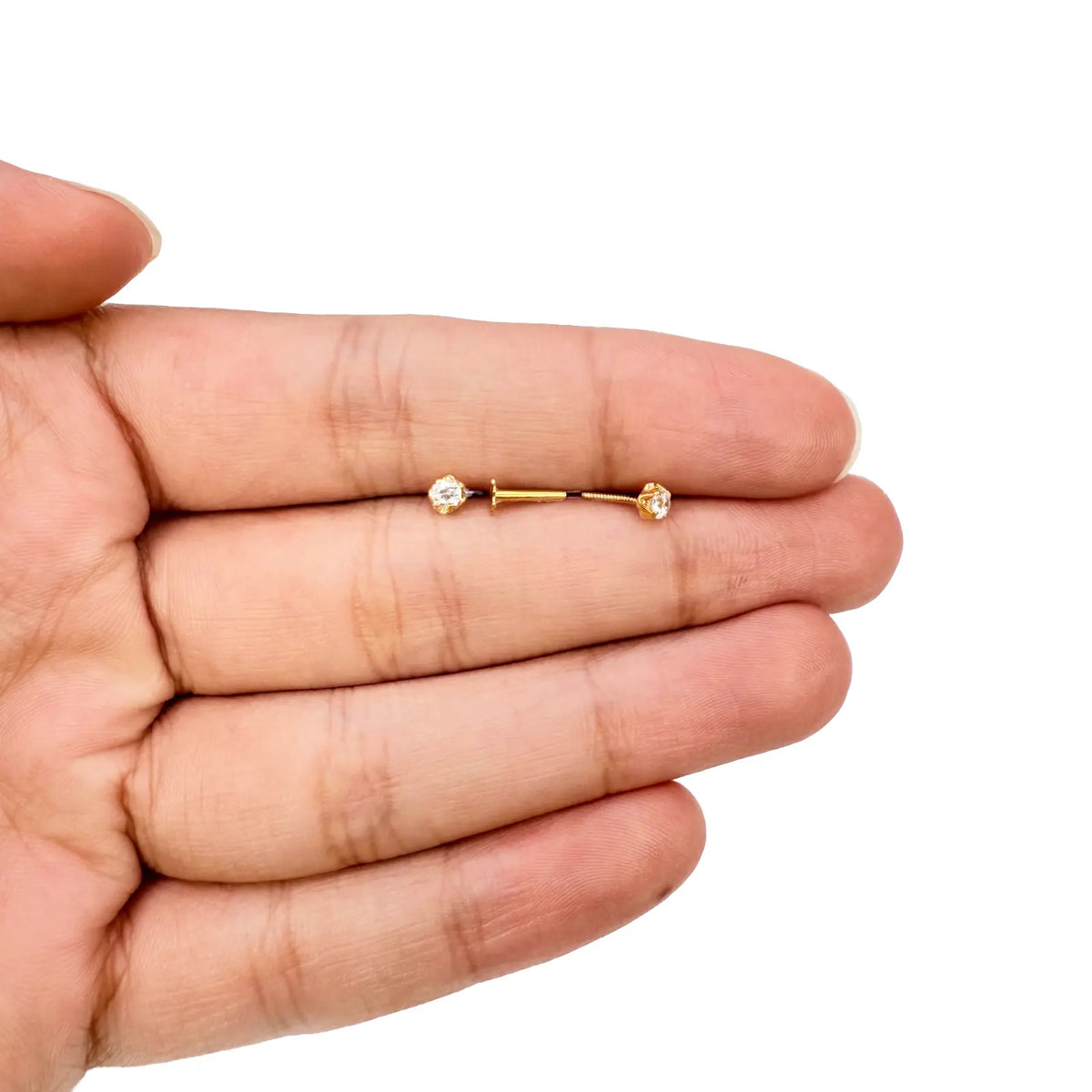 22ct Yellow Gold Children's Stud Earrings, Tragus, Helix Or 2nd Lobe (2.5/3.0mm) 
