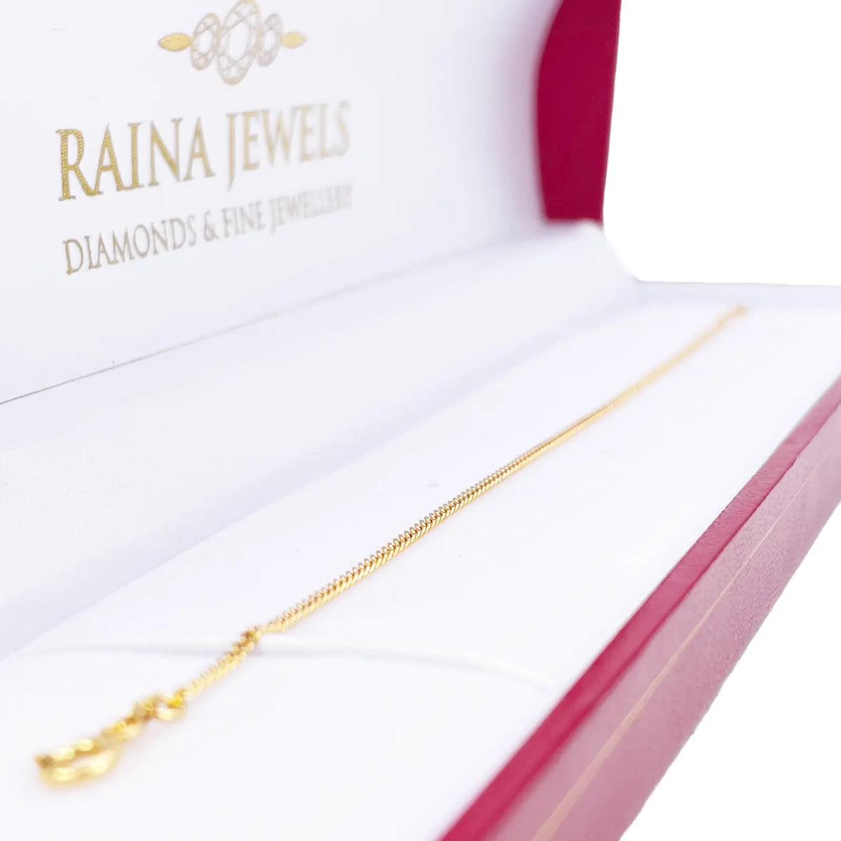 22ct Yellow Gold Curb Chain Bracelet Lightweight High Polished 7 Inches¬†