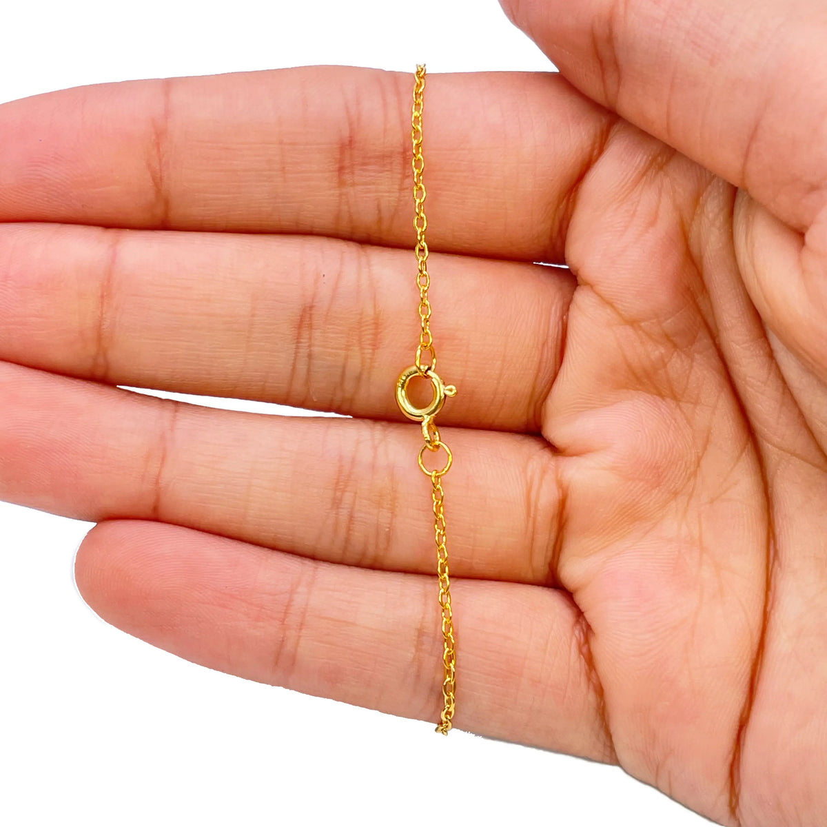 22ct Yellow Gold Diamond Cut Single Flower Bracelet 7''inches  Diamond Bracelets