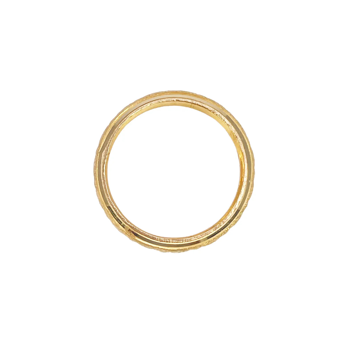 22ct Yellow Gold Diamond Cut Zigzag D-Shape Band Ring  Gold Band
