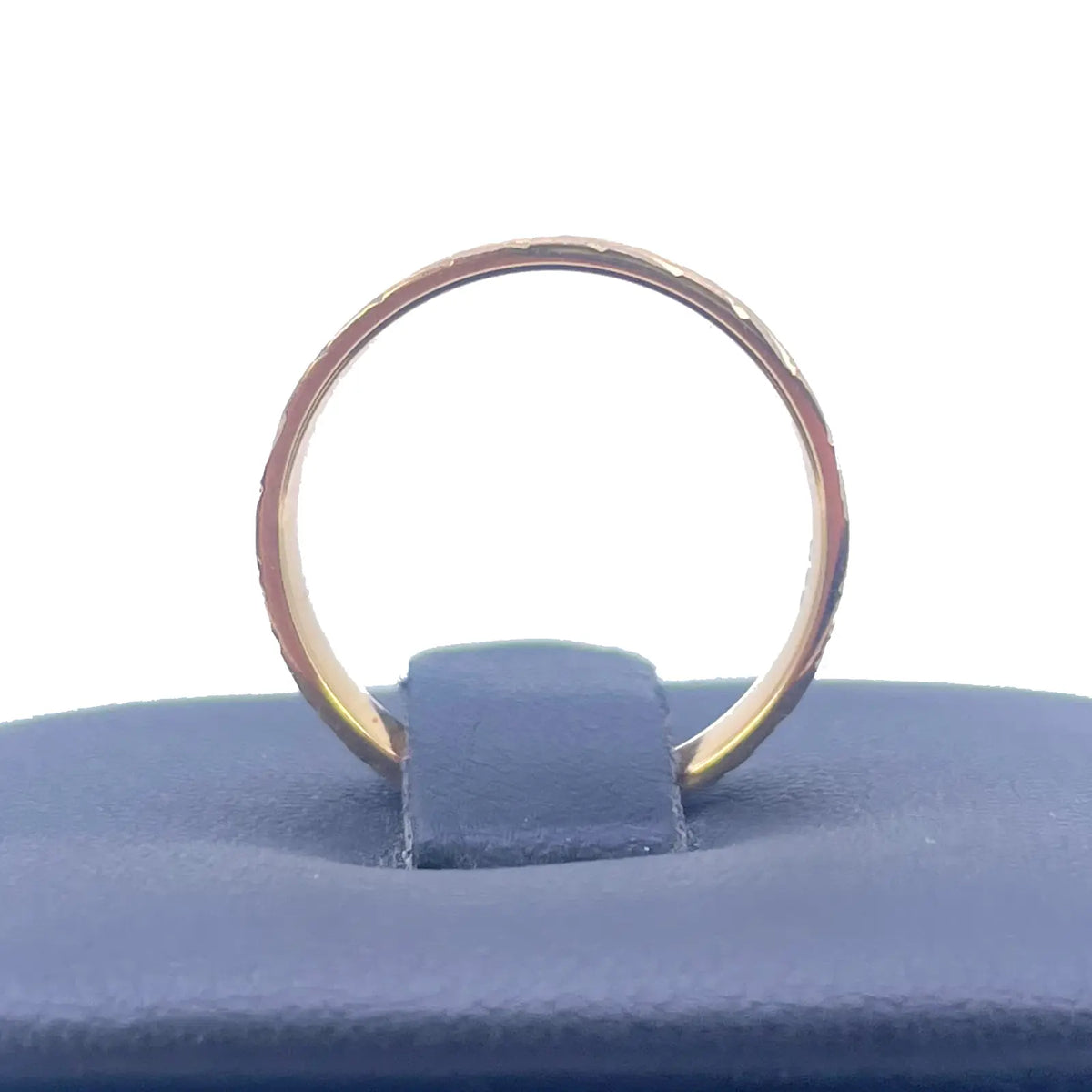 22ct Yellow Gold Fancy Diamond Cut, Polished & Textured Stripes Women's Band 4mm 