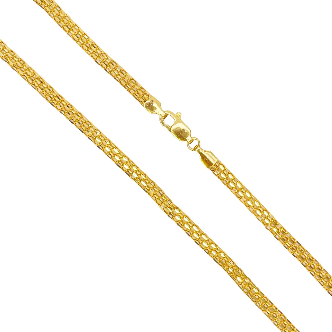 22ct Yellow Gold Fancy Link Flat Chain Necklace 18 inches 3.9mm Width  Chains