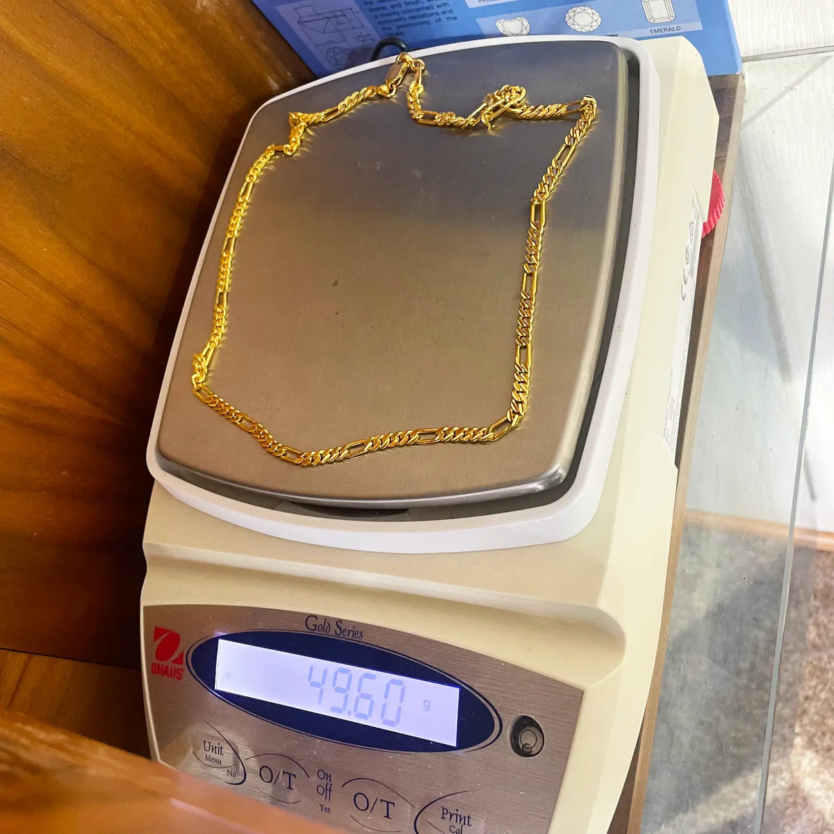 22ct Yellow Gold Figaro Men's Chain 24.4'' inches 5mm Width 