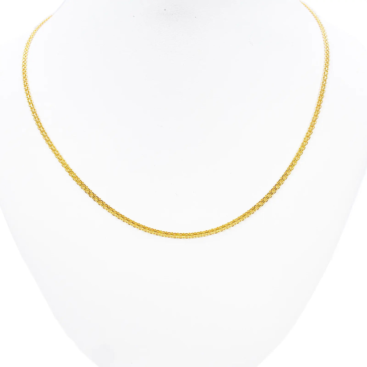22ct Yellow Gold Flat Chain Necklace 20 inches 2 mm Width 