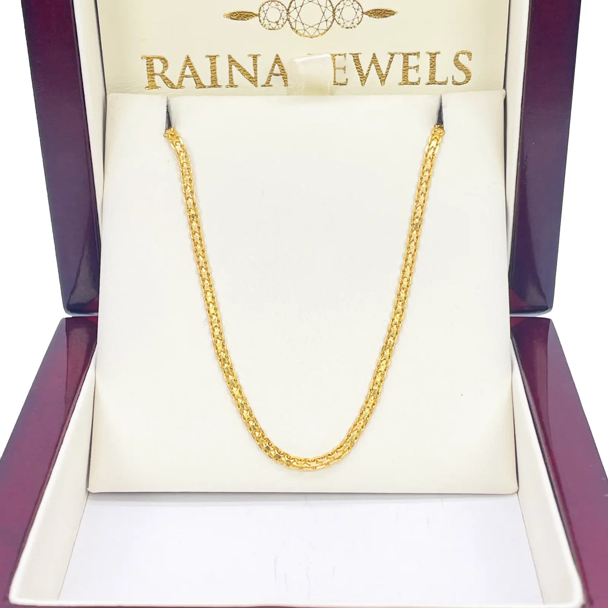 22ct Yellow Gold Flat Link Chain Necklace 19 Inches 2.4mm Width  Flat Chain