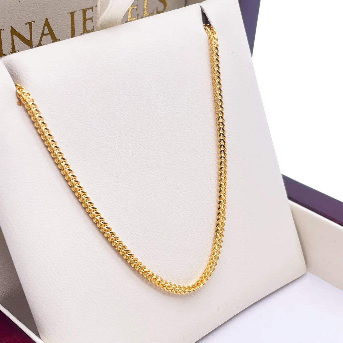 22ct Yellow Gold Foxtail Chain Necklace 24 inches 2.0mm Width  Gold Chain