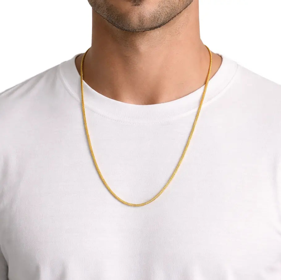 22ct Yellow Gold Foxtail Chain Necklace 24 inches 2.0mm Width  Gold Chain