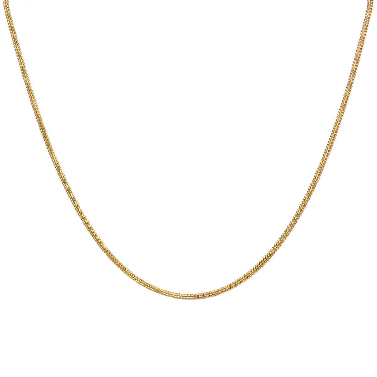 22ct Yellow Gold Foxtail Dragon Chain Necklace 18''inches 1.7mm Width 