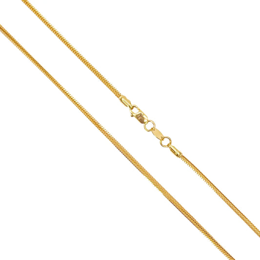22ct Yellow Gold Foxtail Dragon Chain Necklace 20''inches 1.5mm Width 