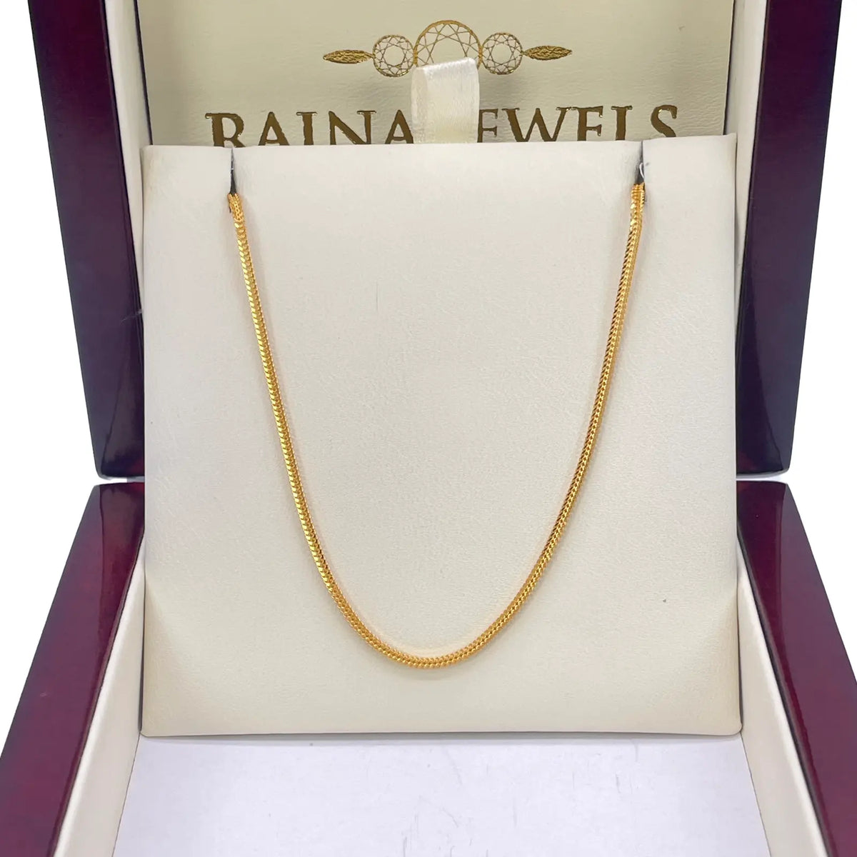 22ct Yellow Gold Foxtail Dragon Chain Necklace 20''inches 1.5mm Width 