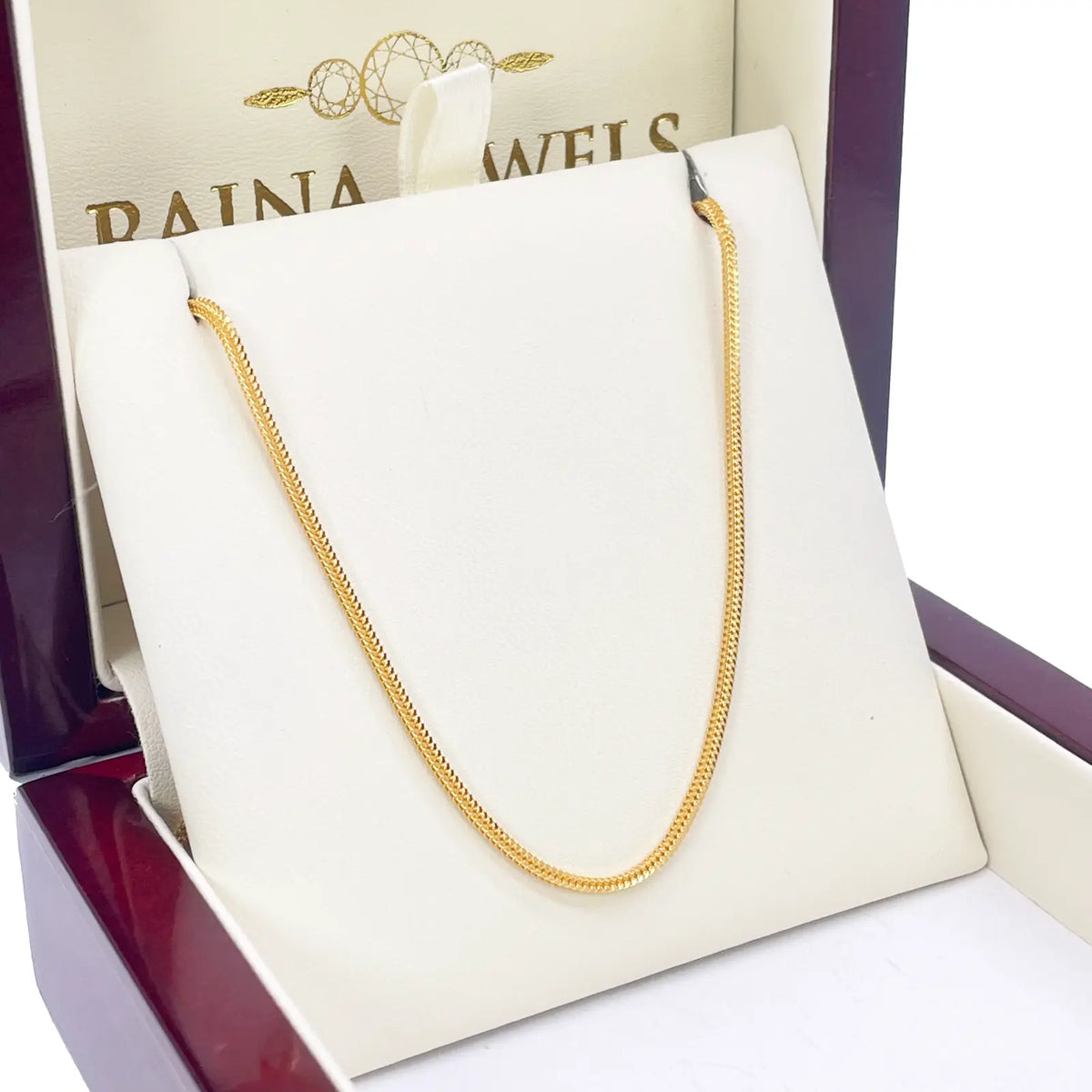 22ct Yellow Gold Foxtail Dragon Chain Necklace 20''inches 1.5mm Width 