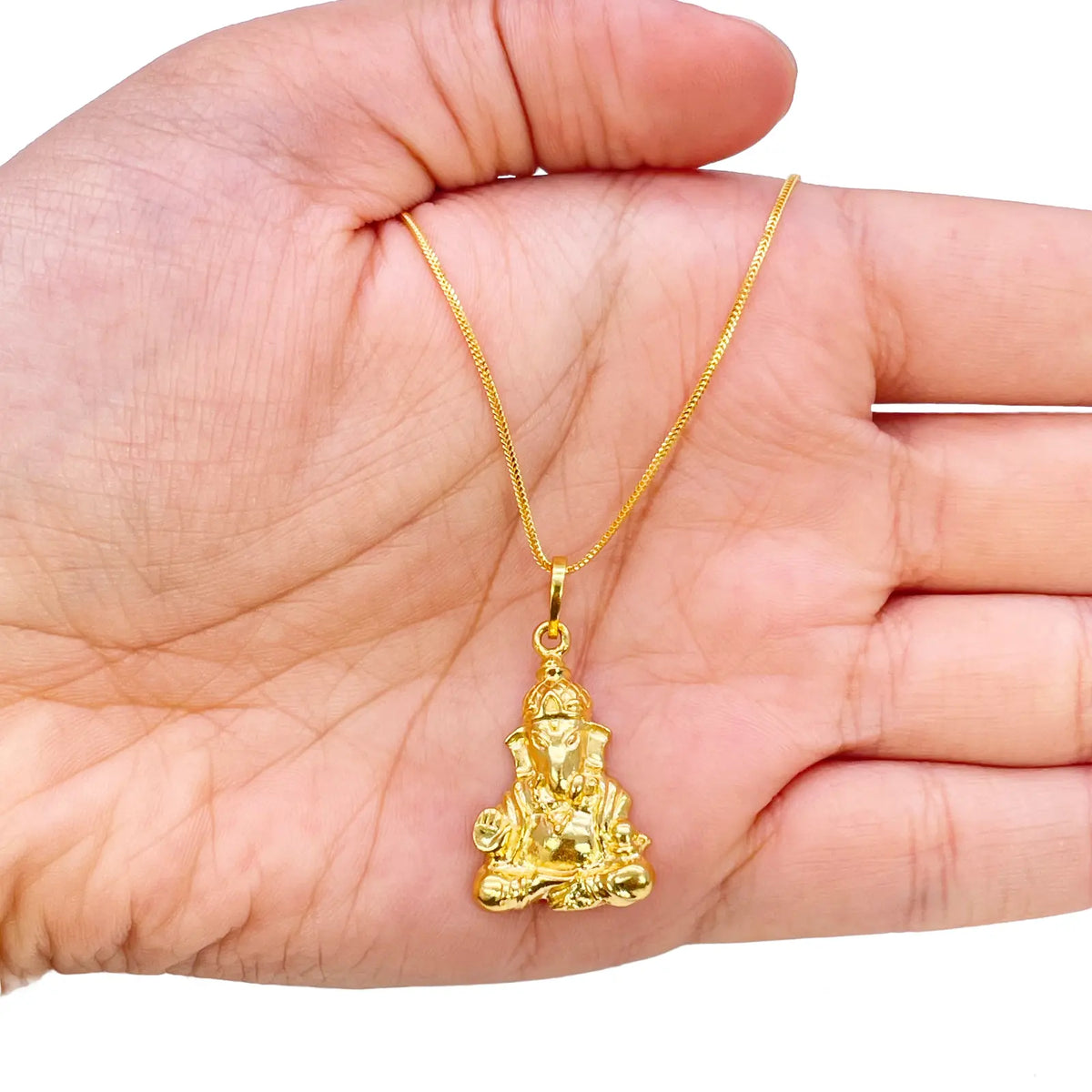 22ct Yellow Gold Ganesha Pendant ? High Polish Fine Gold, 25 x 15.5mm  Gold Pendant