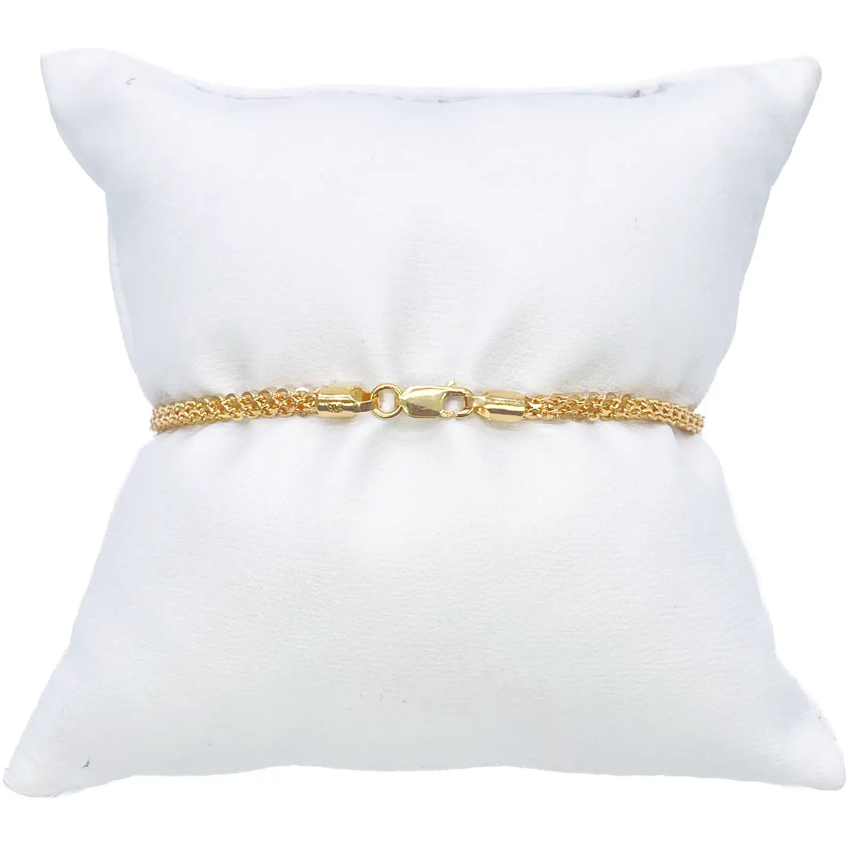 22ct Yellow Gold High Polished Chain Link Bracelet 7'' inches 2.3mm Wide 