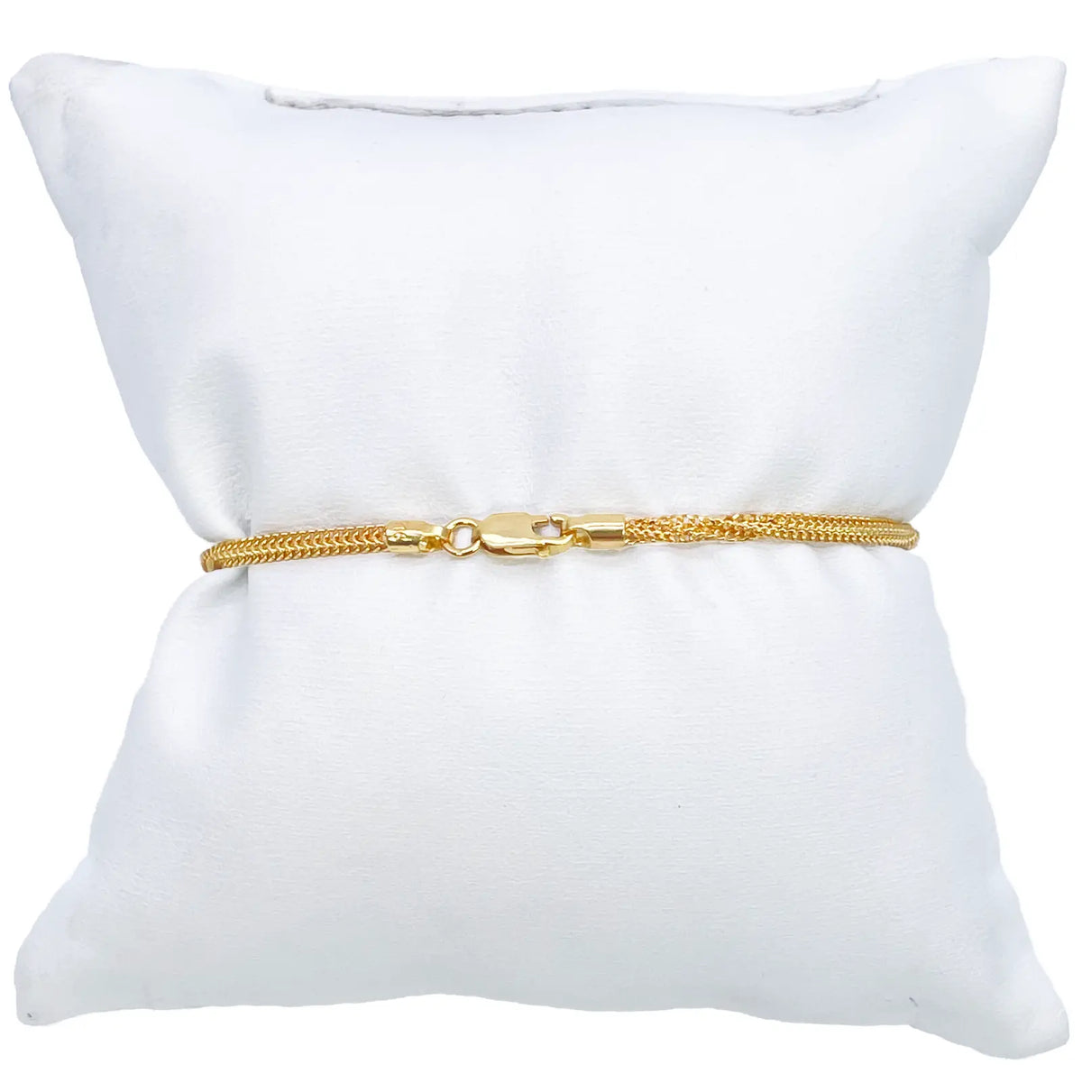 22ct Yellow Gold High Polished Chain Twisted Bracelet 6.5'' inches 2.3mm Wide 