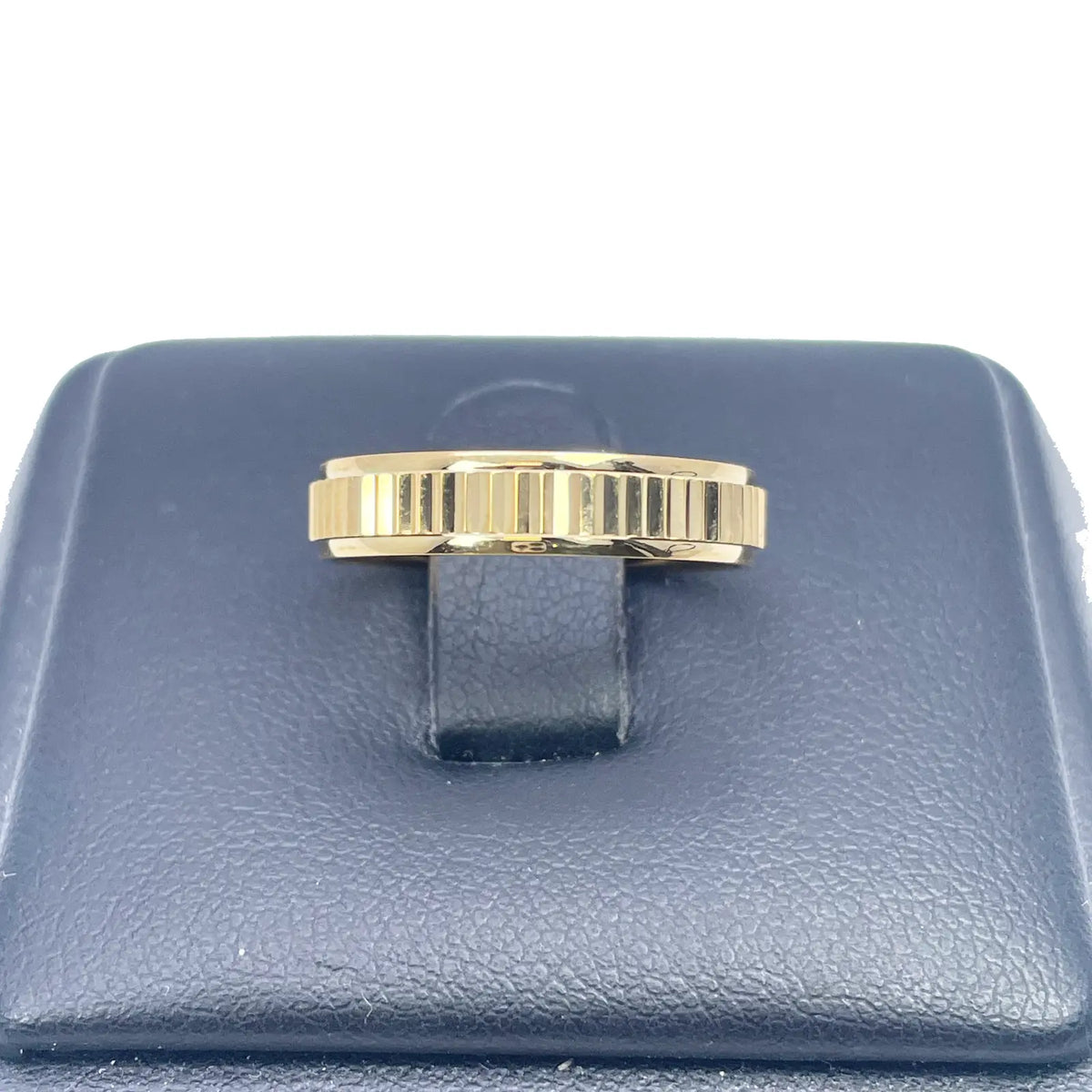 22ct Yellow Gold High Polished Edge Diamond Cut Women's Wedding Band 4mm 