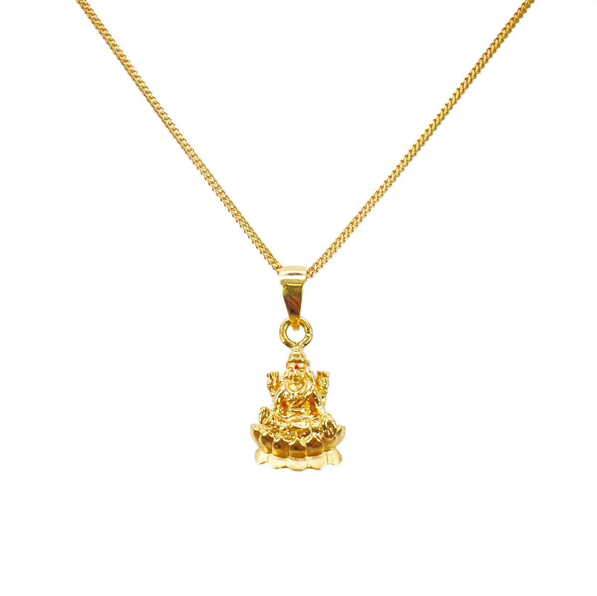 22ct Yellow Gold High Polished Lakshmi Pendant 22mm Length 