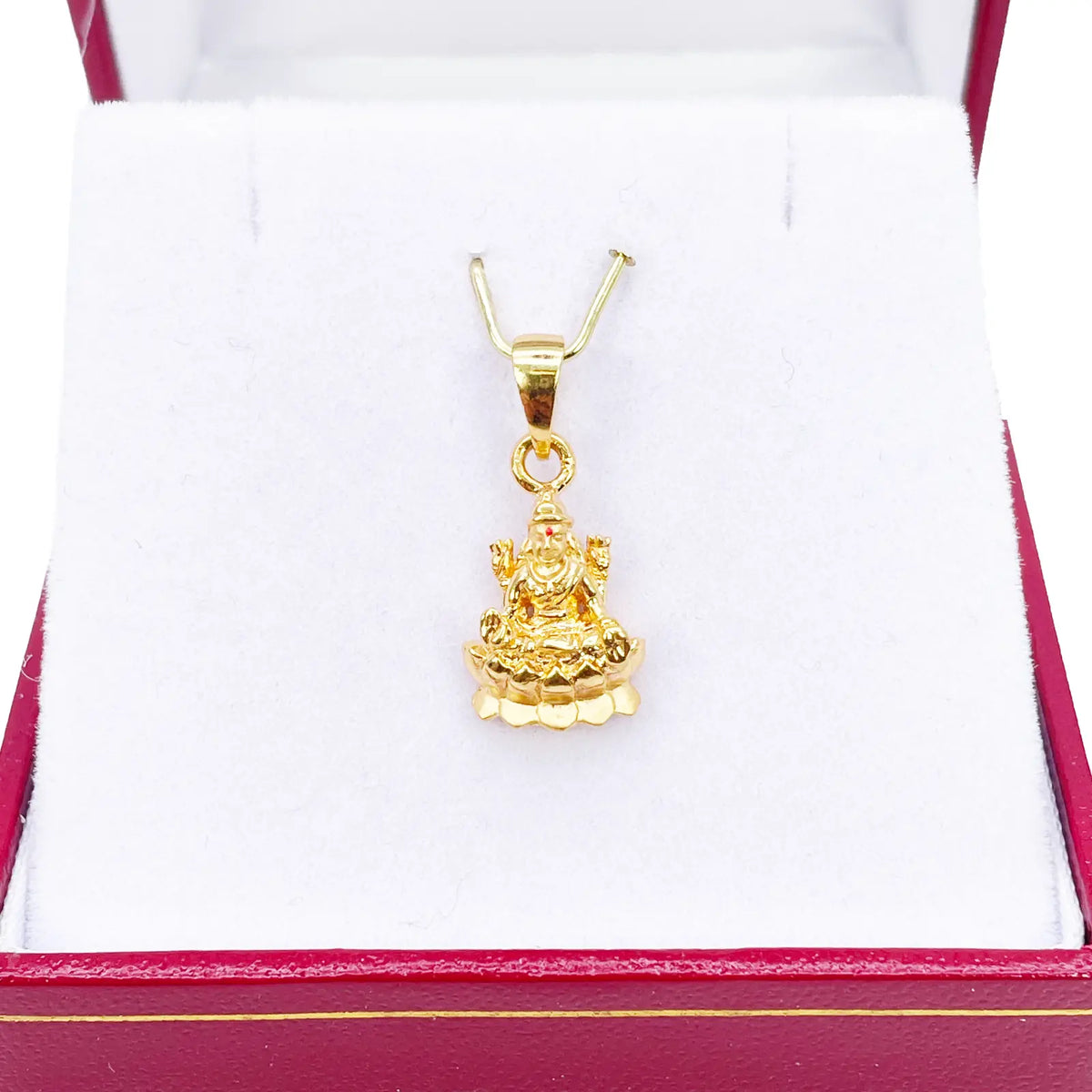 22ct Yellow Gold High Polished Lakshmi Pendant 22mm Length 